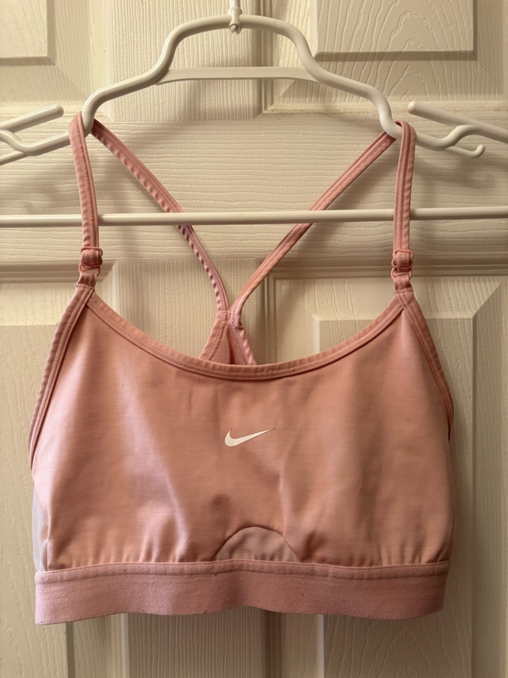 Nike Light Pink Strappy Low-Impact Sports Bra